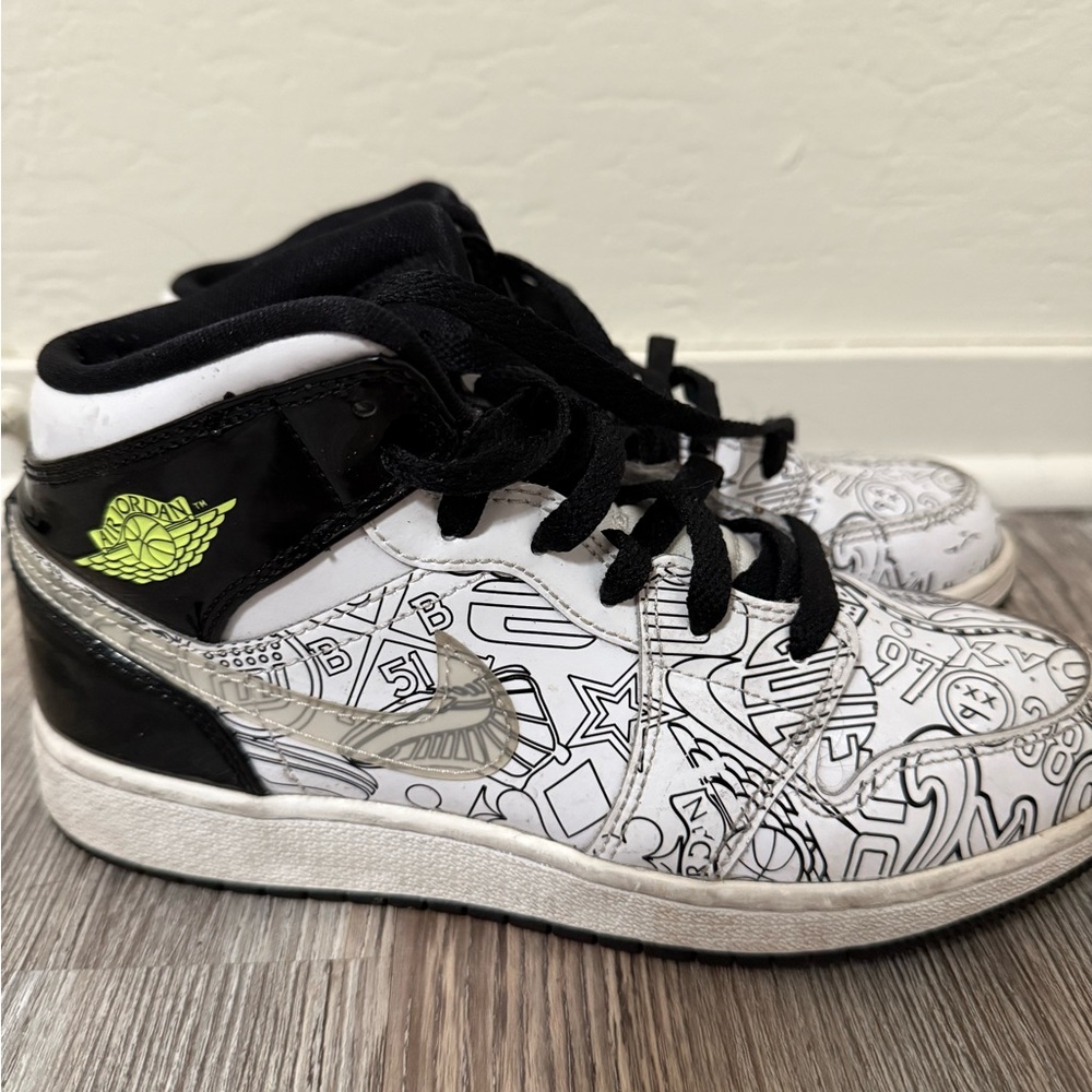Jordan Kids' Black and White Sneakers